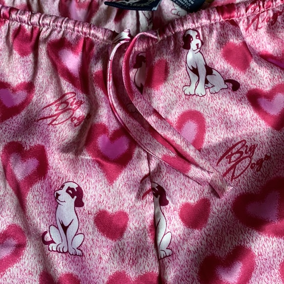 1990’s Vintage Fun+Attitude Big Dogs hot pink 2 pc pajama set. Size Medium. - Picture 11 of 15